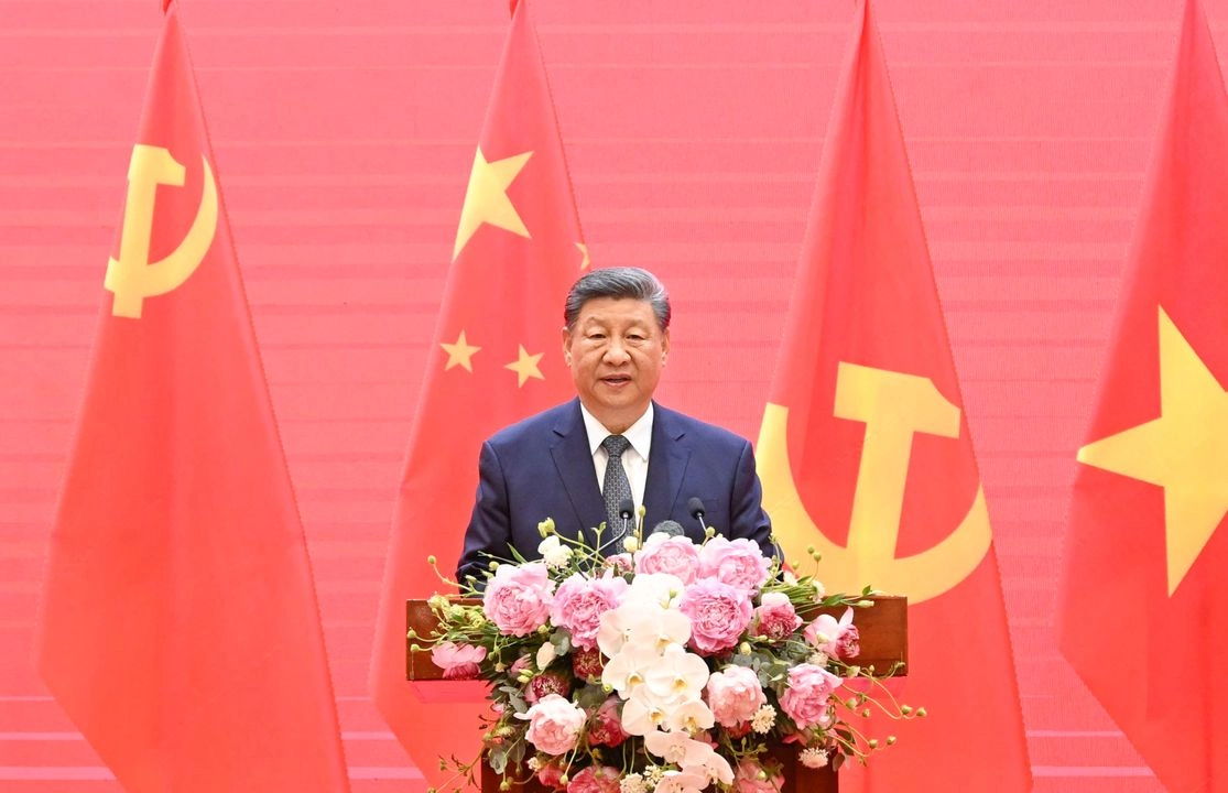 El presidente de China, Xi Jinping, ayer en Hanói, capital de Vietnam. Foto 
