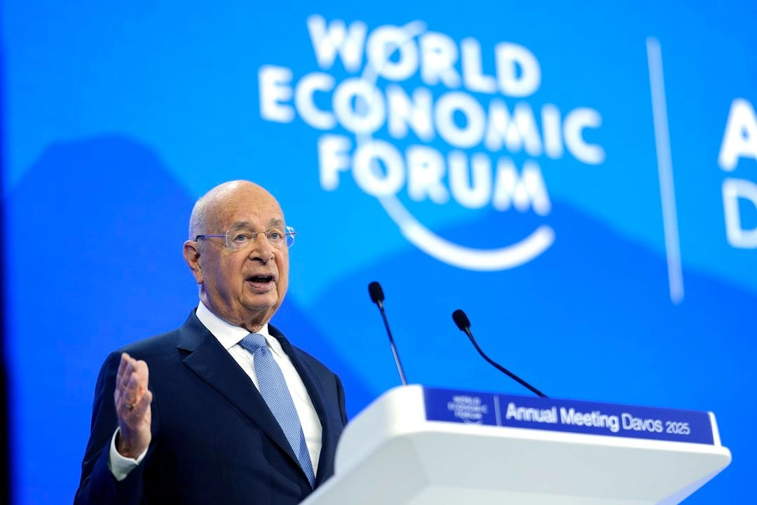 Klaus Schwab, durante la reunión anual del Foro Económico Mundial en enero pasado.