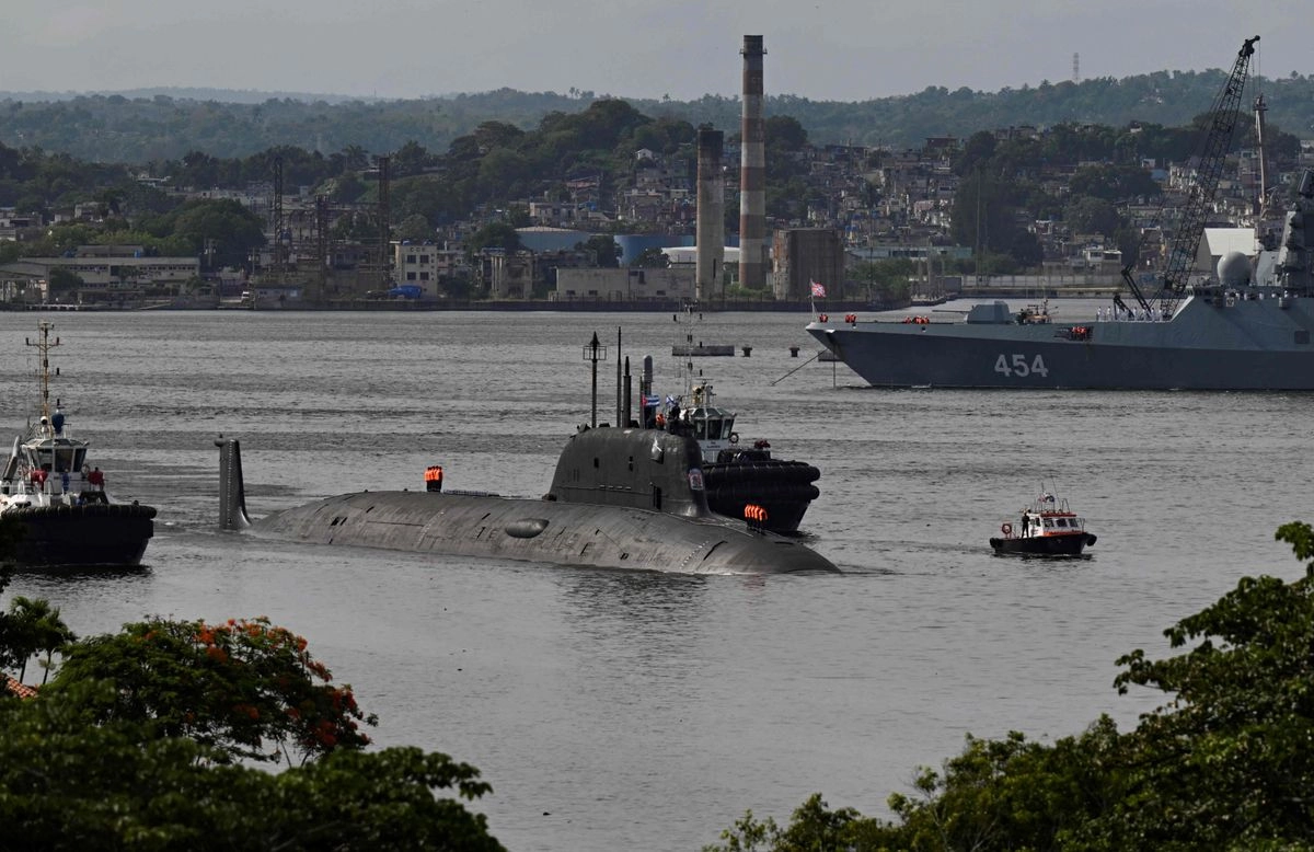 El submarino nuclear ‘Kazan’, parte de la flota naval rusa, visitó el puerto de La Habana, Cuba, entre el 12 y el 17 de junio pasados. 