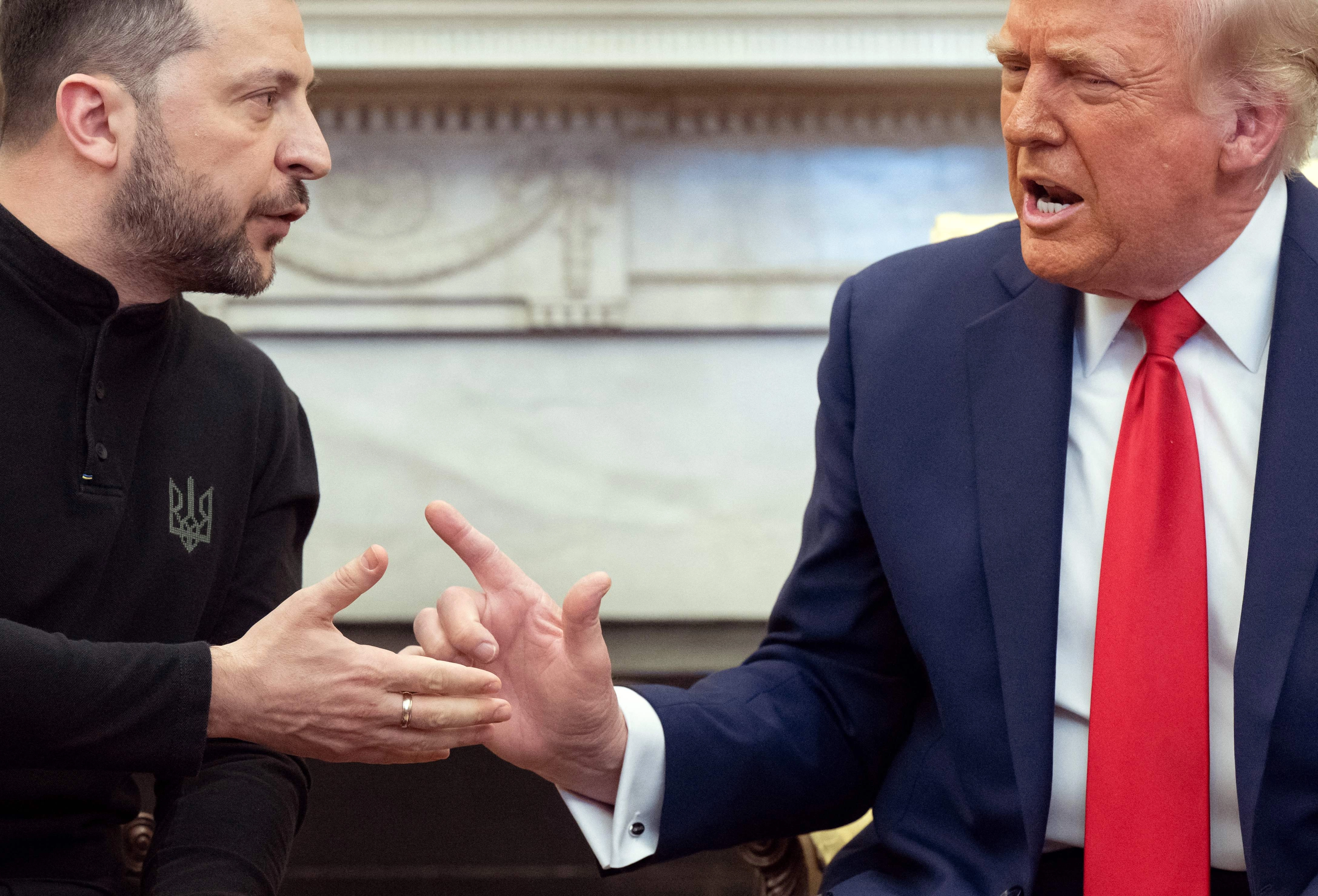 Los mandatarios de EU y Ucrania, Donald Trump y Volodymir Zelensky, protagonizaron un grave desencuentro en la Oficina Oval dela Casa Blanca el pasado viernes. Foto