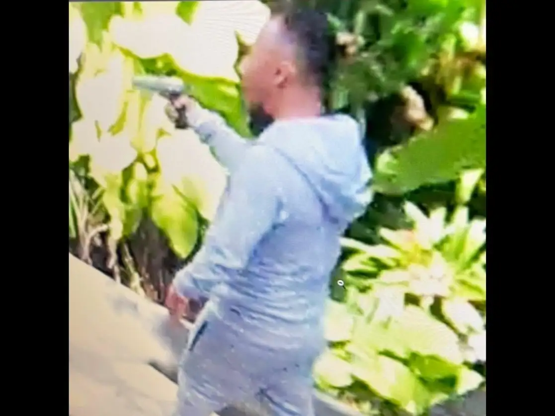 Las cámaras de seguridad del complejo de Xcaret grabaron el conflicto, el 21 de enero de 2022. Foto difundida por Seguridad Pública estatal


