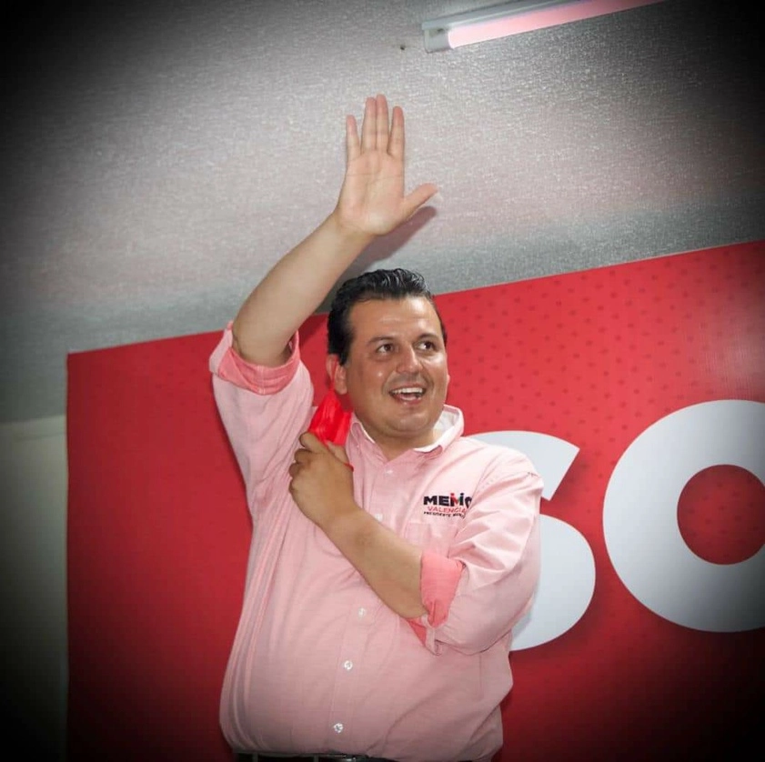 El candidato del PRI a la presidencia municipal de Morelia, Guillermo Valencia. Foto tomada de la cuenta de Twitter @MemoValenciaR / Archivo