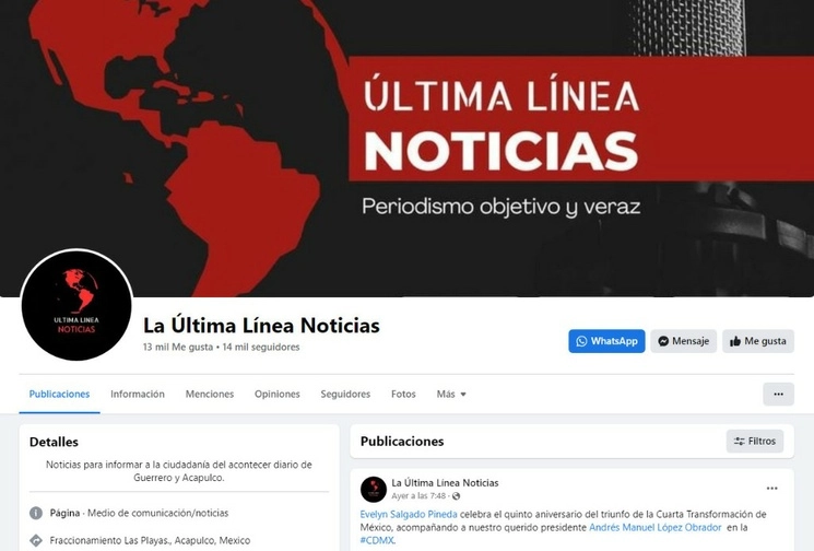 Alan Castro, responsable de los perfiles de Facebook La última línea noticias y Contacto TV Guerrero,
recibió un balazo en la mano y otro en la nuca