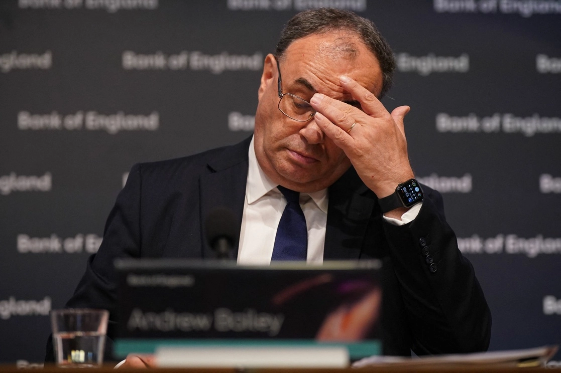 "Volver a situar la inflación en el objetivo de 2 por ciento sigue siendo nuestra prioridad absoluta. No hay peros al respecto", señaló el gobernador del Banco de Inglaterra, Andrew Bailey, el 4 de agosto de 2022. Foto Afp