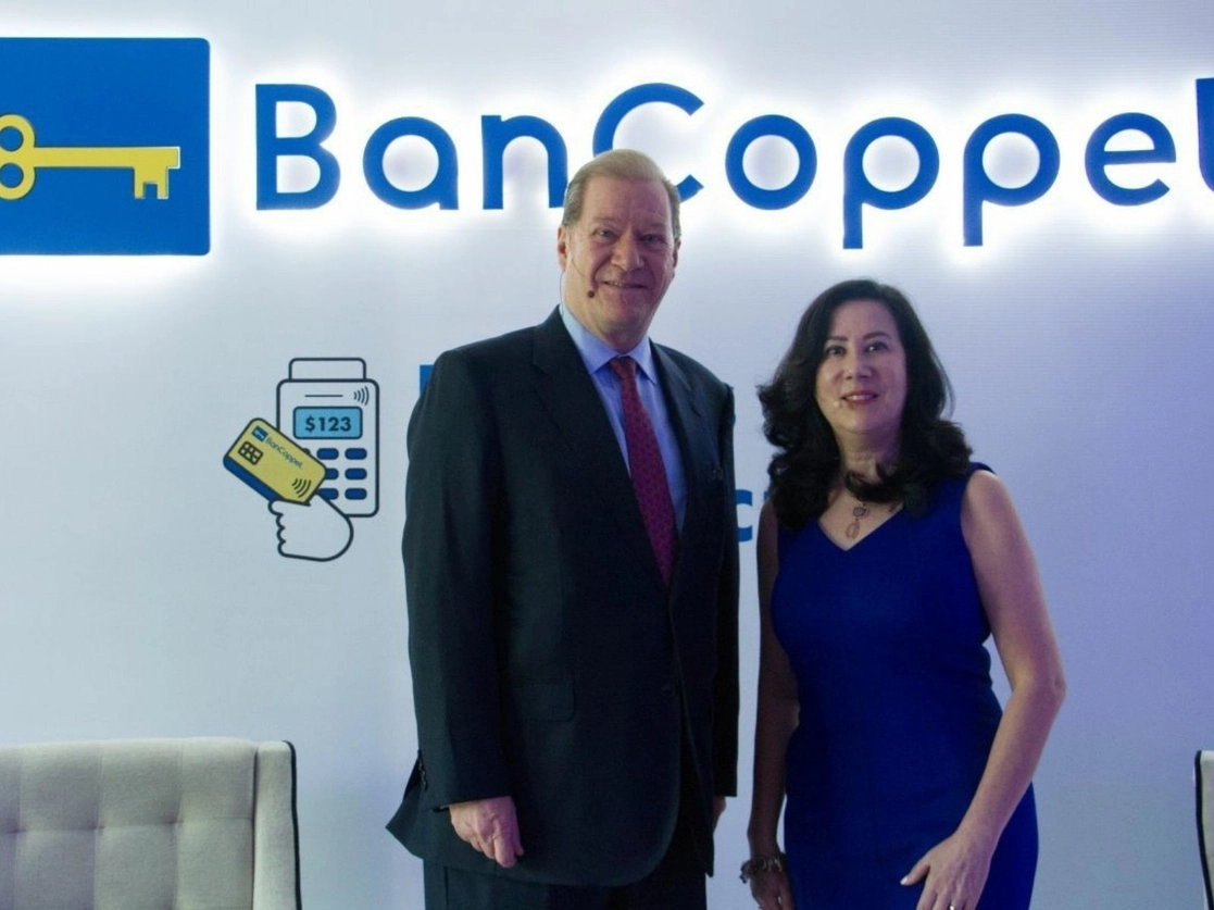 Directivos de BanCoppel durante informe de los servicios de la banca. Foto Cuartoscuro / Archivo