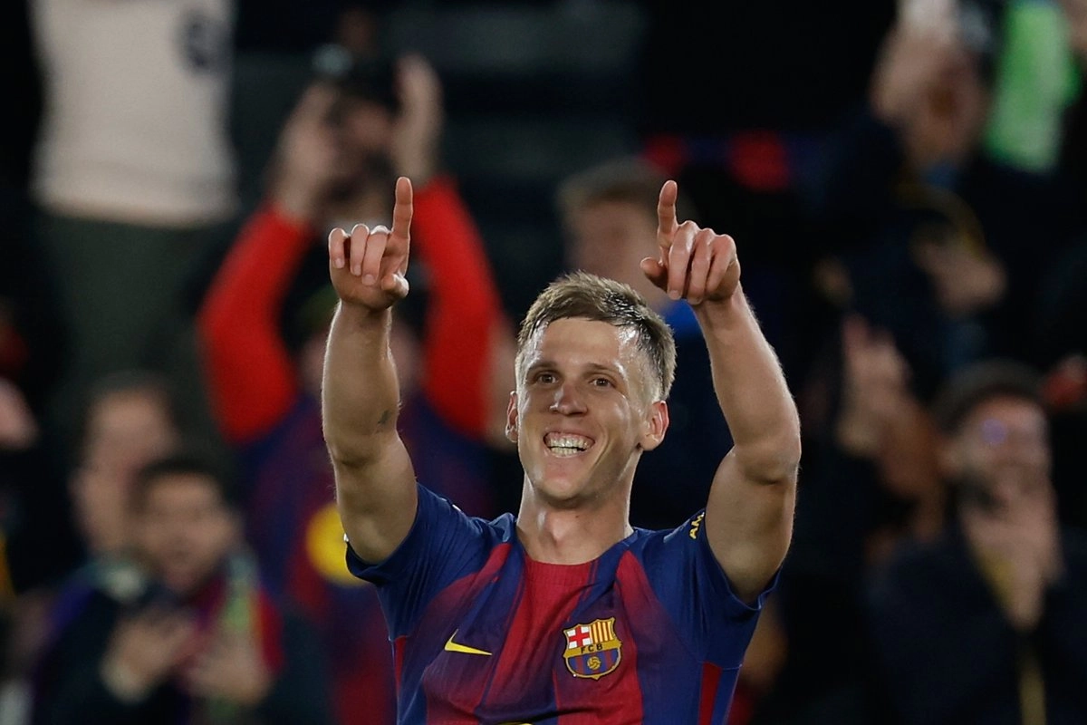 Dani Olmo marcó un doblete en la victoria de 3-1 del Barcelona sobre Alavés, en el Camp Nou, el 29 de noviembre de 2025. Foto 
