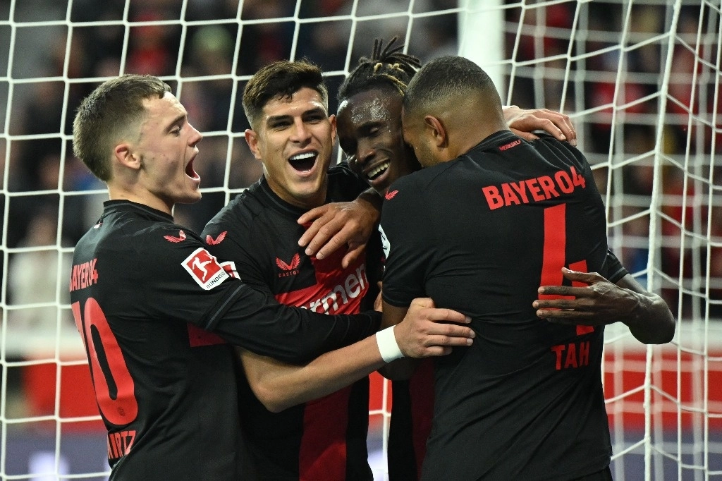 Bayer Leverkuen es líder de la Bundesliga con 31 unidades. Foto Afp  