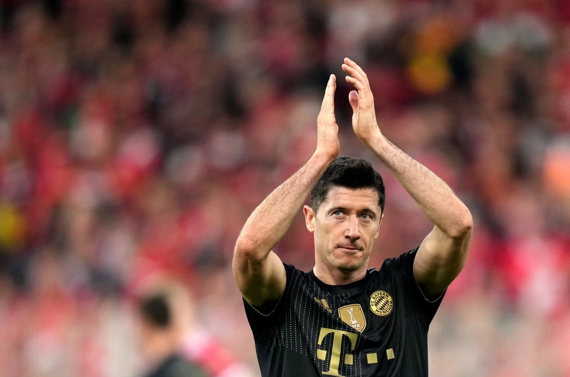 Robert Lewandowski anotó dos veces ante Unión Berlín y con 12 goles es el máximo artillero de la temporada. Foto Ap
 