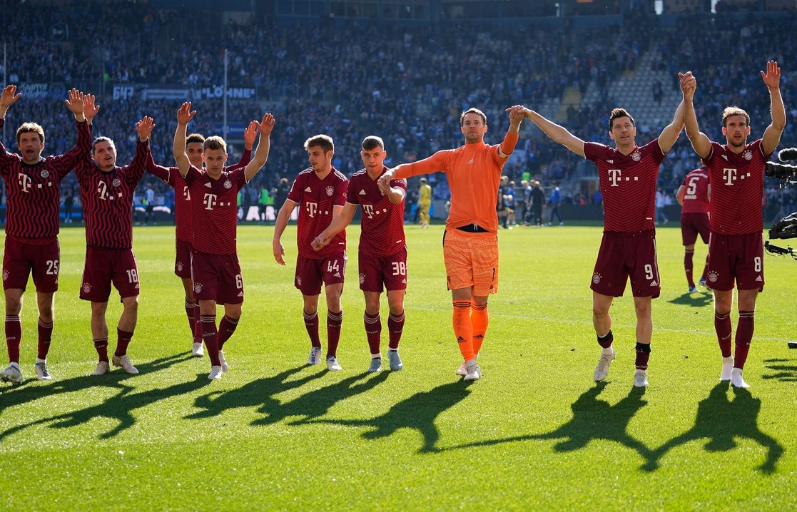 Con la victoria de 3-0 ante Arminia Bielefel, el Bayern Múnich se acerca al campeonato de la Bundesliga. Foto Ap 