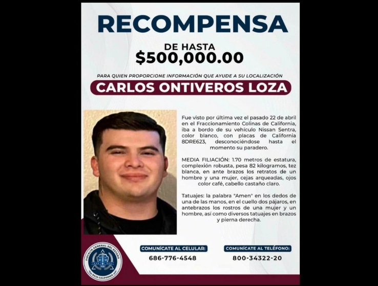 Carlos Ontiveros Loza, hijo de Diana Loza –ex titular de la Unidad Especializada en Búsqueda de Personas Desaparecidas de la Fiscalía General del Estado– tenía 13 días desaparecido, fue hallado sin vida. Imagen cortesía de la FGE