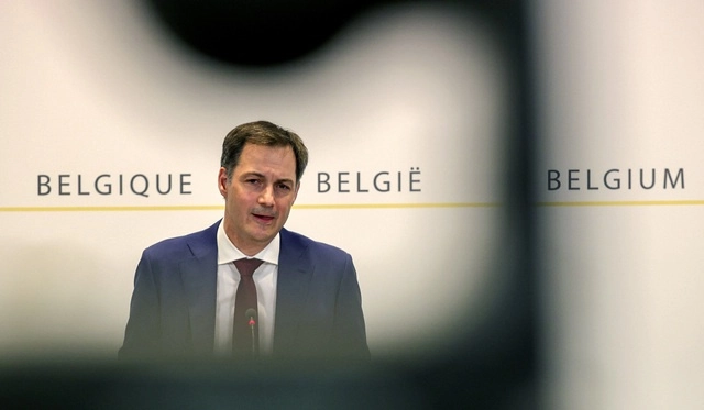 El primer ministro belga, Alexander De Croo durante conferencia de prensa el pasado 05 de marzo de 2021. Foto Ap