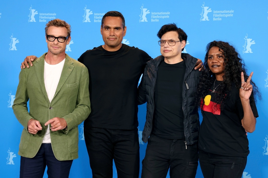 Actores y director de El Limbo en la Berlinale. Foto Ap