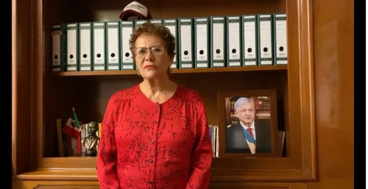 Bertha Luján en imagen de un video que difundió hoy.