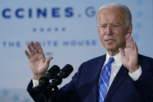 El presidente de EU, Joe Biden durante un evento este jueves 07 de octubre de 2021. Foto Ap