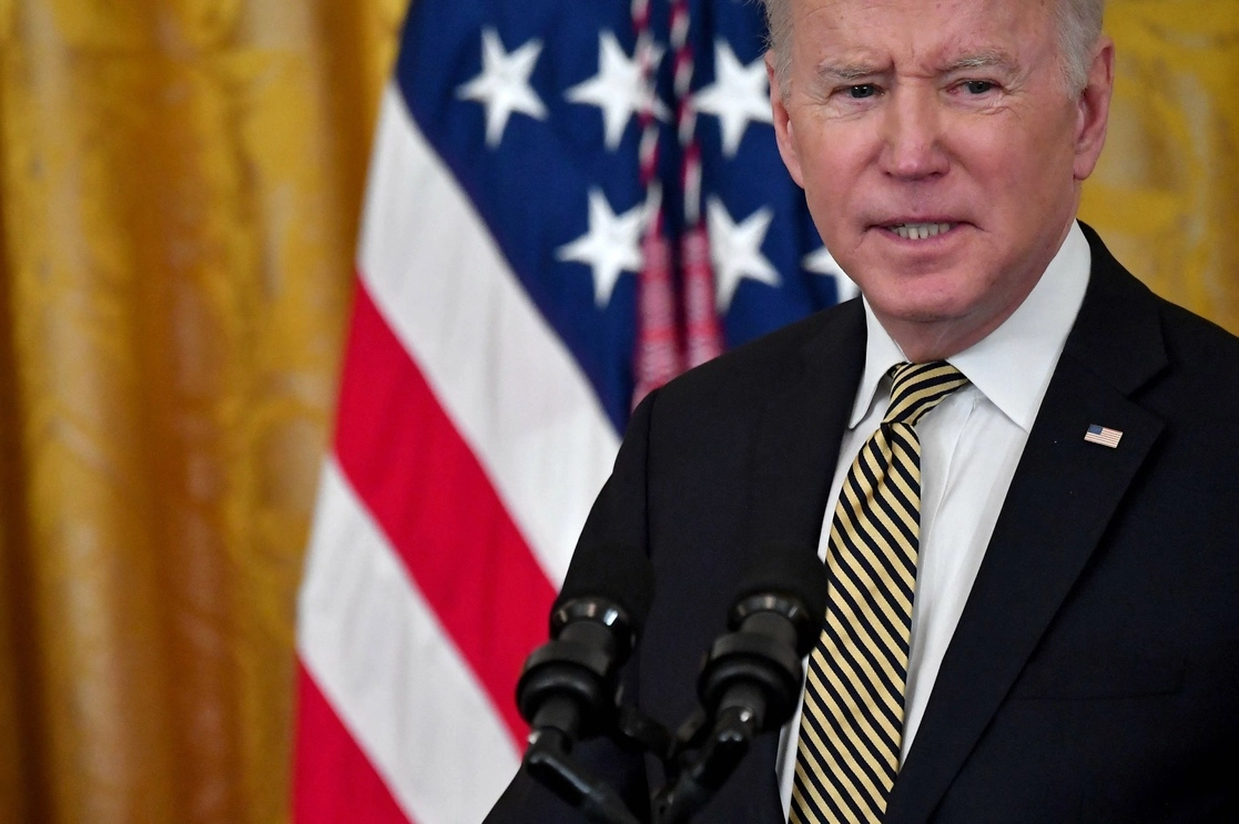 Joe Biden, presidente de EU anunció el apoyo de 800 mdd para Ucrania en un evento realizado en la Casa Blanca. Foto Afp