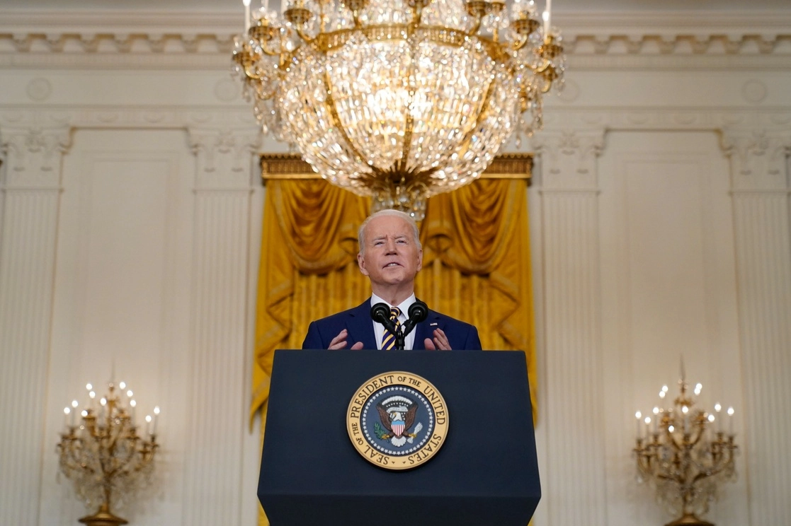 Joe Biden en conferencia de prensa este 19 de enero. Foto Ap