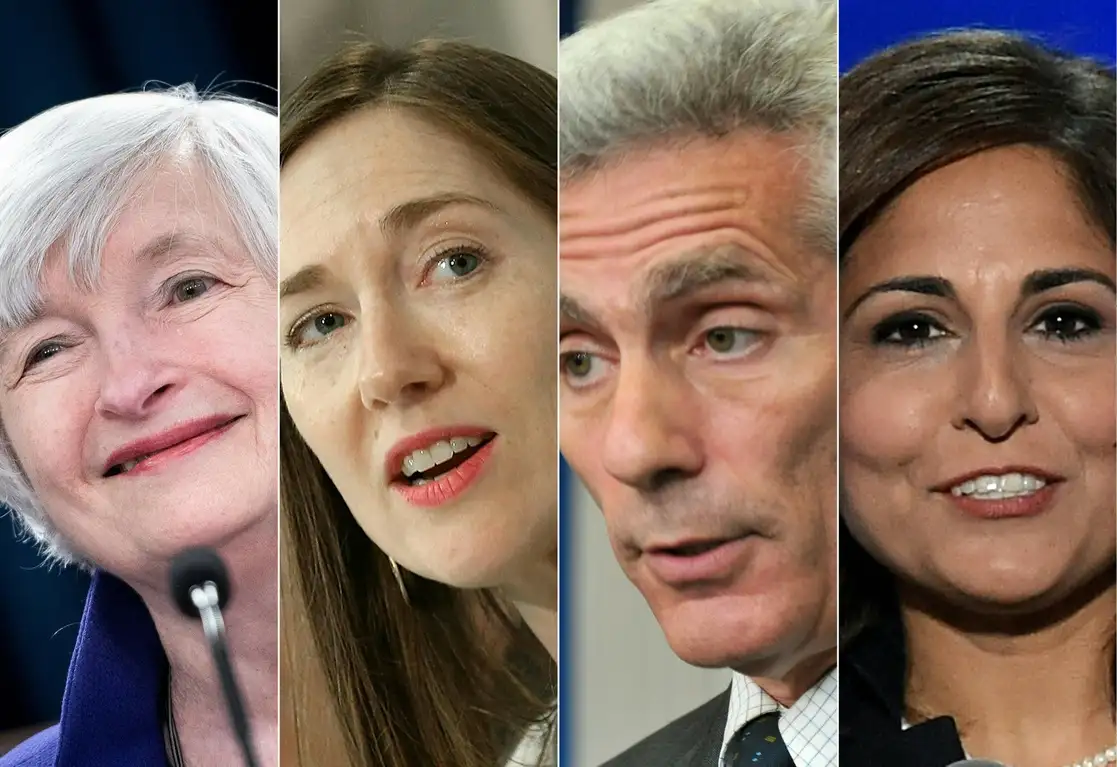 El presidente electo de Estados Unidos, presentó a quienes serán su equipo en materia económica. Foto Afp