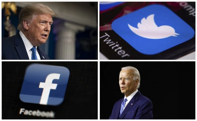 Joe Biden y Donald Trump pagan millones de dólares a las plataformas digitales para difundir mensajes en contra de las redes sociales. Foto Ap
