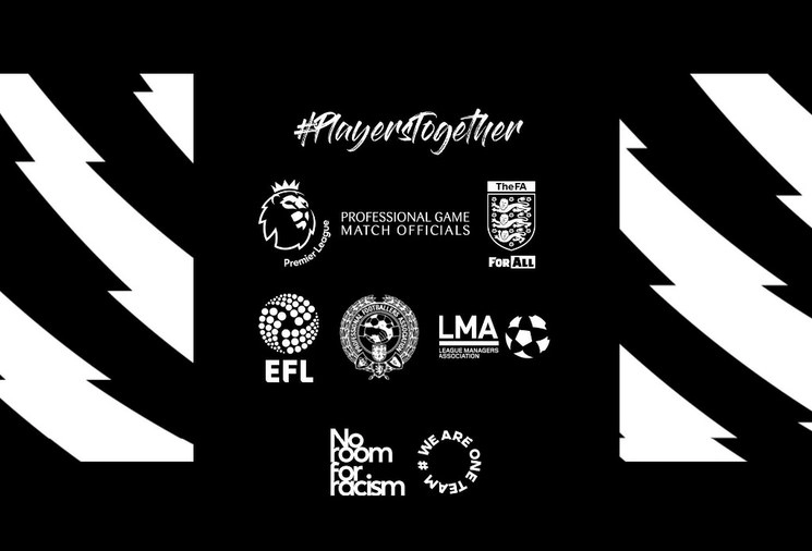 Las camisetas de los jugadores lucirán el lema antirracista "Black Lives Matter" en la espalda, en lugar del nombre de cada futbolista, durante la reanudación la próxima semana de la liga inglesa de futbol. Imagen tomada del Twitter de @premierleague