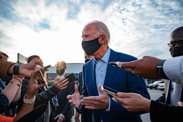 El candidato presidencial demócrata Joe Biden, ayer en Carolina del Norte. Foto Afp 
