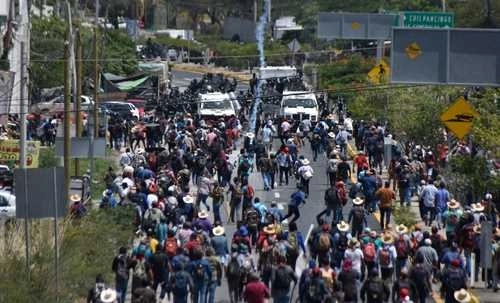 Aspectos de un bloqueo en Guerrero. Foto Cuartoscuro/ archivo