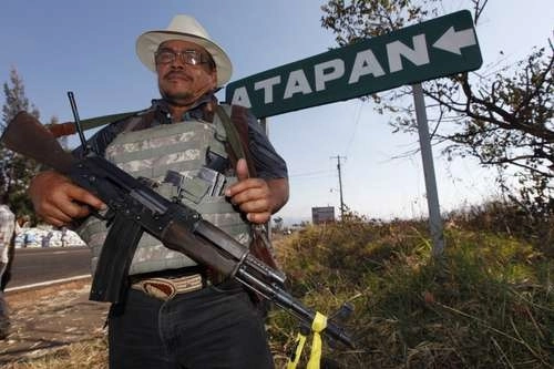 El ex integrante de grupos de autodefensa, Miguel Ángel Gutiérrez Aguilar 'El Kiro', en 2014. Foto Víctor Camacho