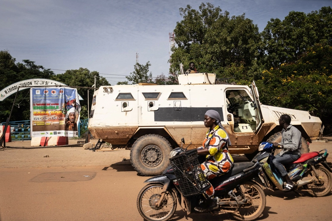 Un vehículo militar en Burkina Faso, en Uagadugú, el 1 de octubre de 2022. Foto Afp