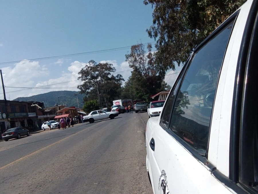 Aspectos del bloqueo en imagen del C5 de Michoacán.