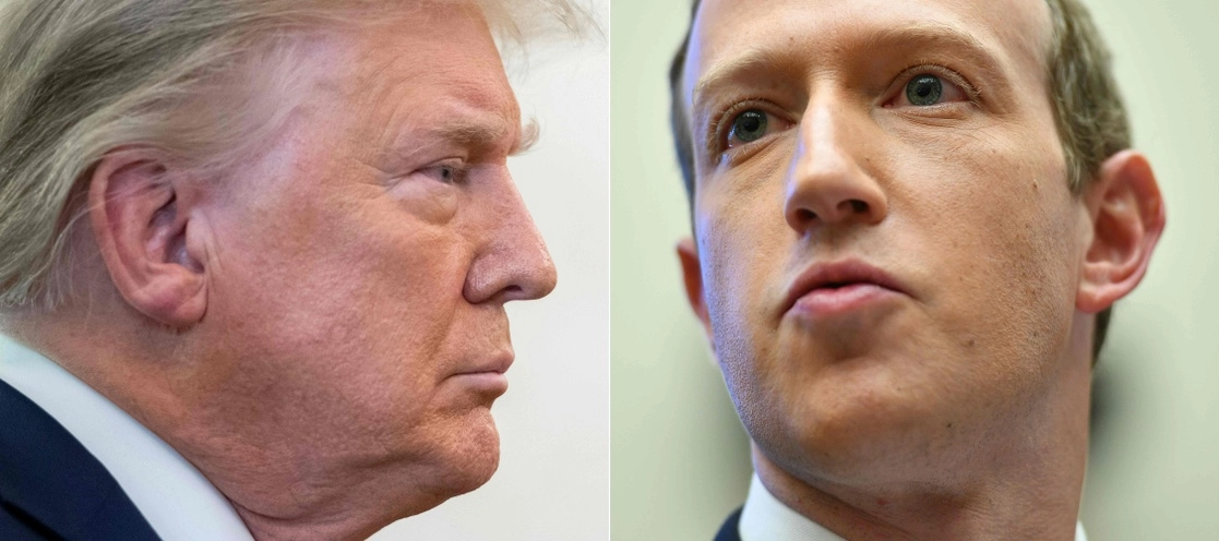 Facebook bloqueó la cuenta del presidente saliente Donald Trump "indefinidamente", informó el director de la red social, Marck Zuckerberg. Fotos Afp 
