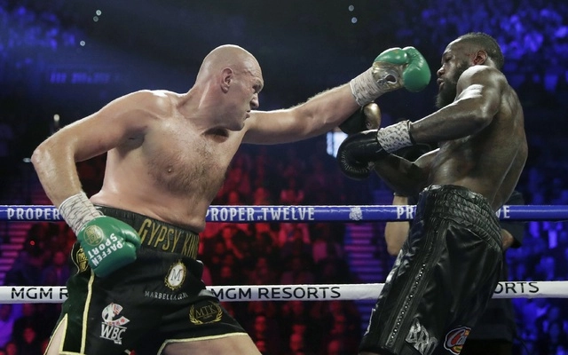 El boxeador británico, Tyson Fury durante su pelea contra Deontay Wilder, el 22 de febrero de 2020. Foto Ap 