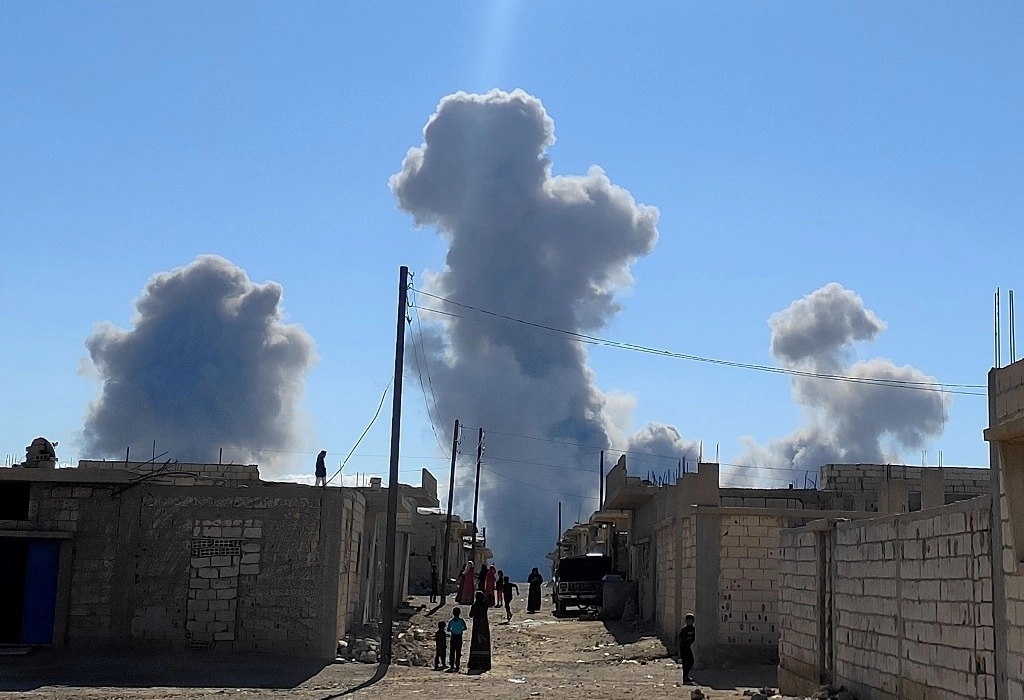 Ataque con misiles por parte de Israel en la ciudad de Palmira, en el centro de Siria, el 20 de noviembre de 2024. Foto Xinhua