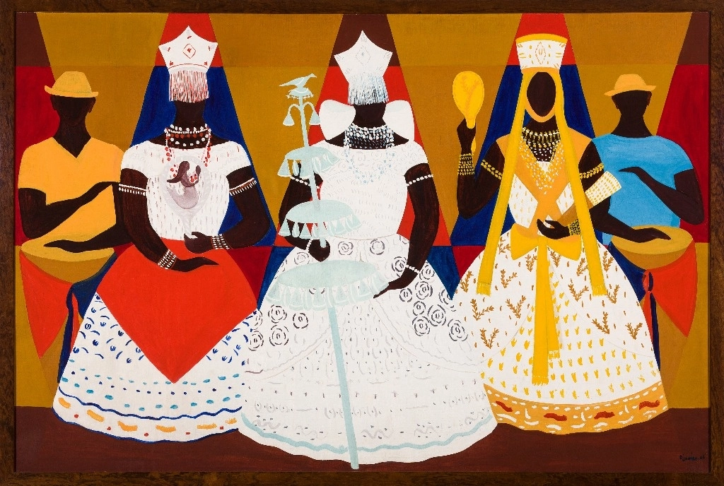 ‘Três orixás’, 1966, de Djanira da Motta e Silva. Óleo sobre tela. Colección de la Pinacoteca de São Paulo, adquirida por el gobierno de São Paulo, 1969. ©Instituto Pintora Djanira