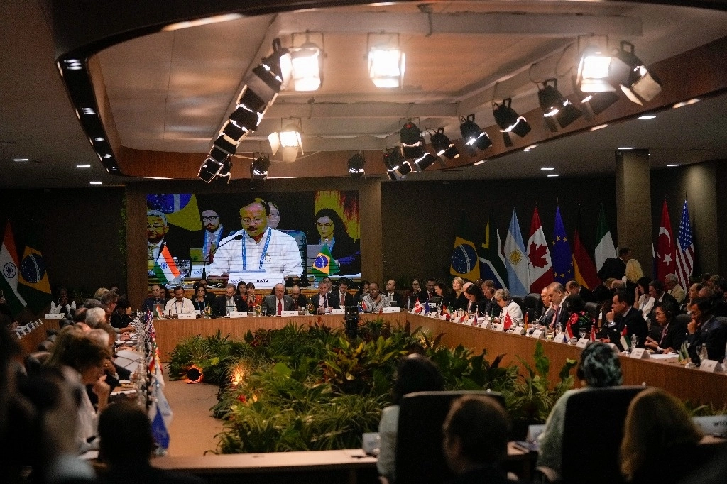 Aspecto de la reunión de ministros de Relaciones Exteriores del G-20 en Río de Janeiro, Brasil. Foto Ap