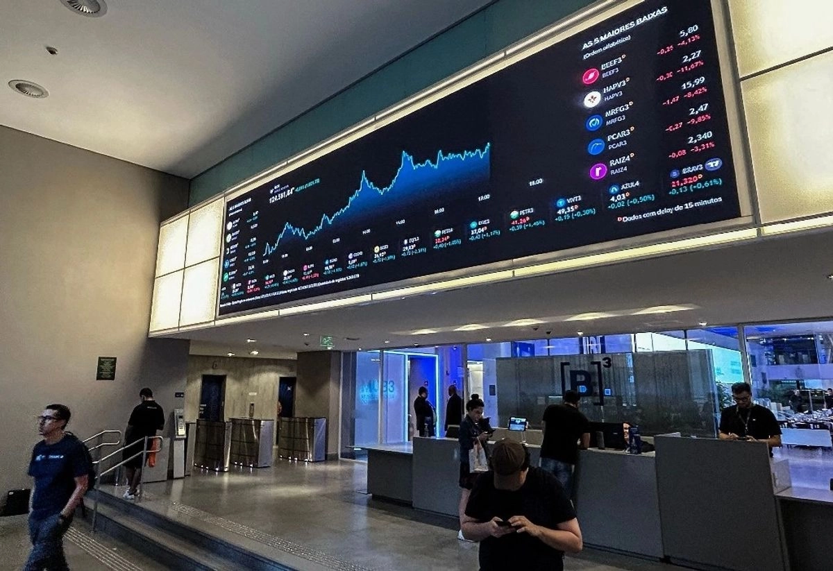 Instalaciones de la Bolsa de Valores de Sao Paulo (B3) en el centro de Sao Paulo, Brasil en imagen de archivo. Foto 