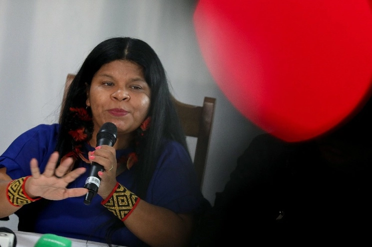 Sonia Guajajara en imagen de febrero pasado. Foto Afp