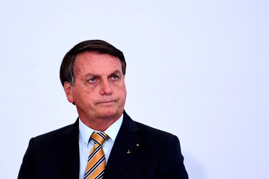Jair Bolsonaro durante un evento en el Palacio Planalto en Brasilia, el 10 de noviembre de 2020. Foto Afp