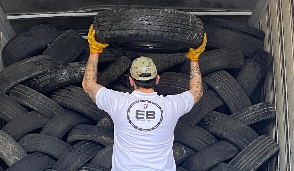 Un movimiento conjunto entre México, Costa Rica y Colombia recolectó 238.5 toneladas de llantas usadas. Foto Cortesía Bridgestone