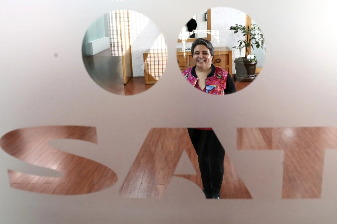 Raquel Buenrostro Sánchez, Jefa del Servicio de Administración Tributaria (SAT), en sus oficinas en la Ciudad de México, el 2 de junio de 2020. Foto Luis Castillo