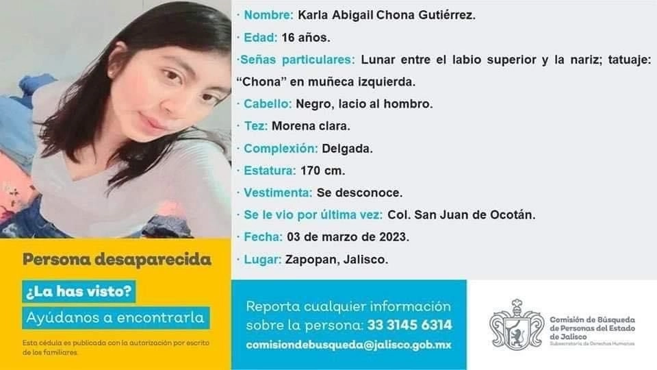 Autoridades emitieron la ficha de búsqueda de las hermanas Chona Gutiérrez. Foto Comisión