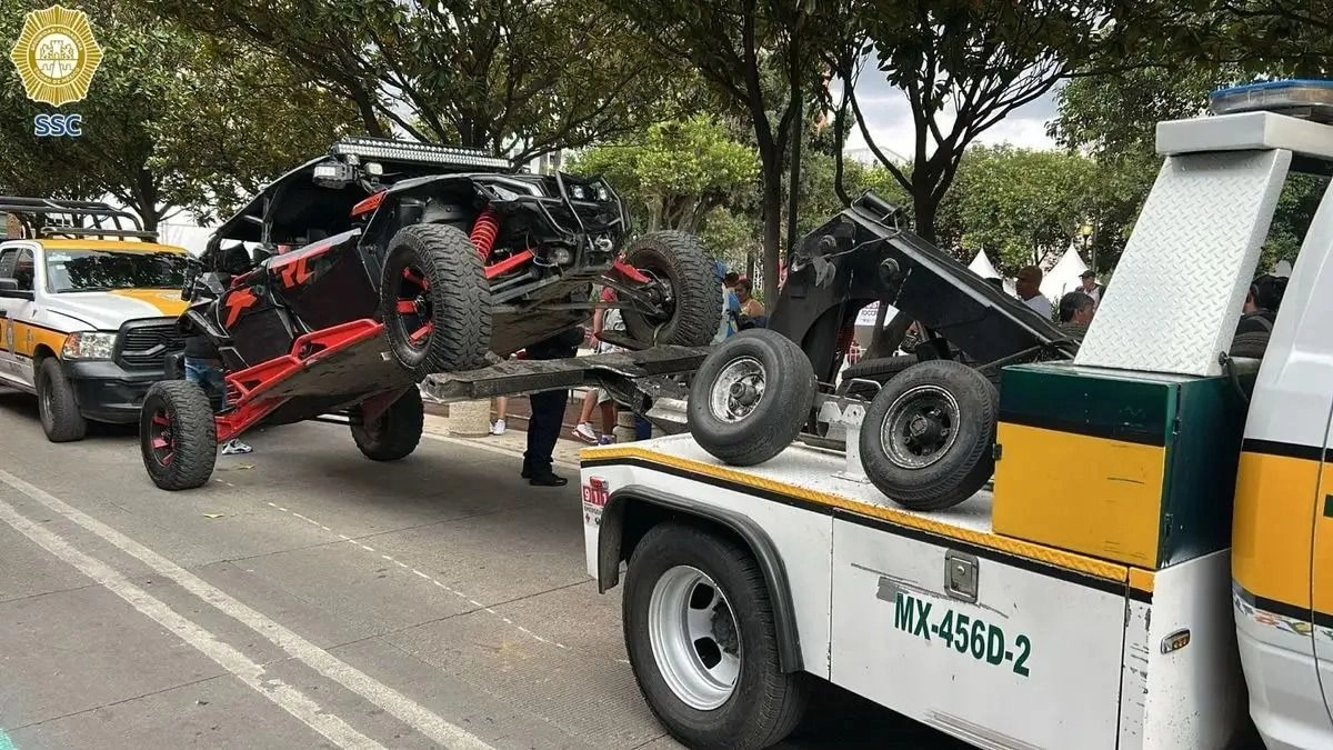 El domingo, la policía capitalina informó que tras la rodada convocada por Sandra Cuevas, se aseguraron  113 motocicletas y cinco vehículos razer. 
