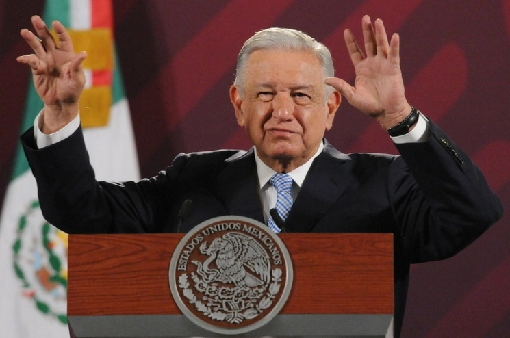 El presidente López Obrador durante su conferencia desde Palacio Nacional, el 22 de junio de 2023. Foto Cuartoscuro 