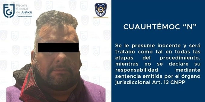 El ex dirigente del PRI en la capital, Cuauhtémoc Gutiérrez de la Torre.  Foto FGJCDMX