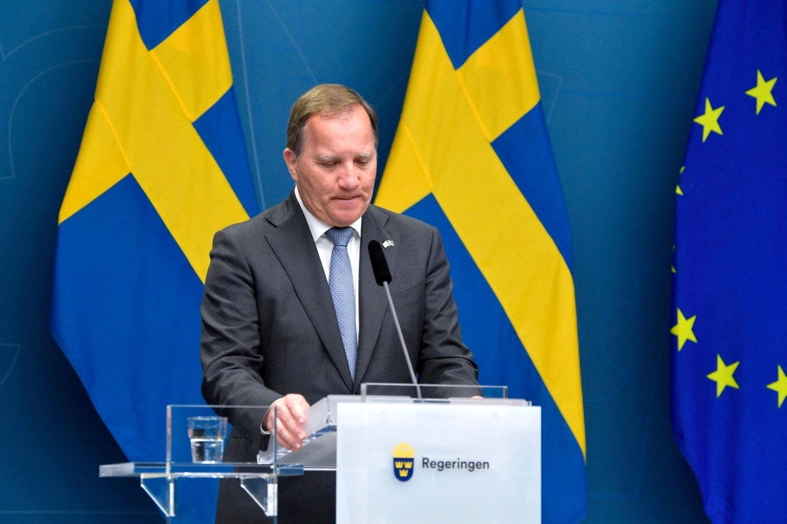 Tras once mociones de censura infructuosas en la política de este país escandinavo, Stefan Löfven, se convirtió en el primer jefe de Gobierno destituido mediante un voto de confianza, el 21 de junio de 2021. Foto Afp 