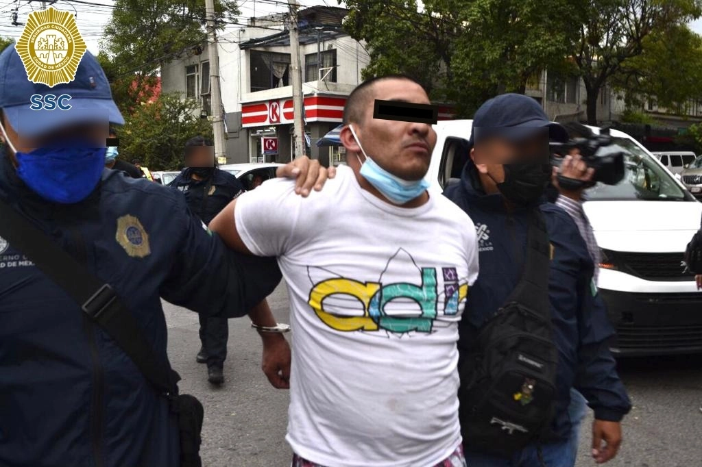 'El Israel' fue capturado en la colonia Golondrinas, en Álvaro Obregón. Foto Cortesía SSC-CDMX