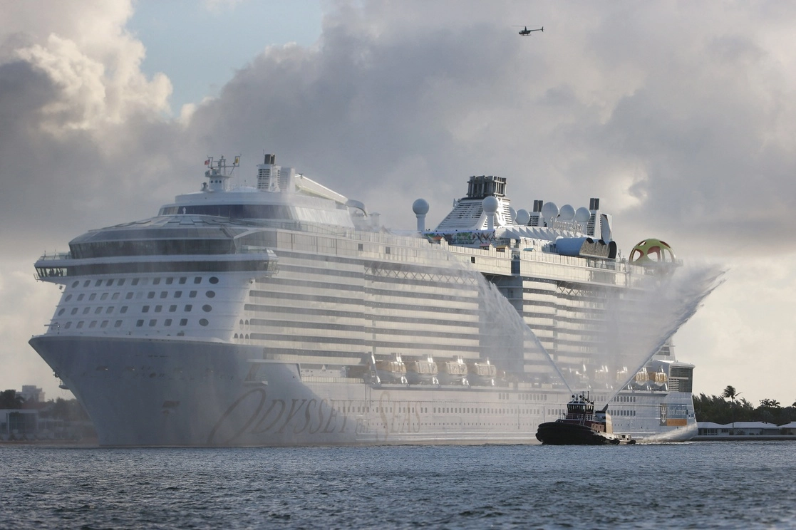 El Odyssey of The Seas de Royal Caribbean llega a Port Everglades en Fort Lauderdale, Florida, el pasado mes de junio. Foto Afp