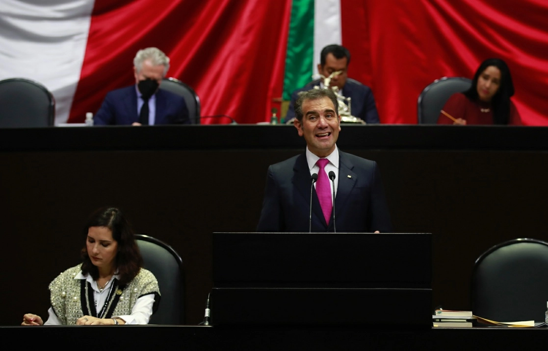 El presidente del INE, Lorenzo Córdova, durante su comparecencia 5 en San Lázaro, el pasado 5 de noviembre. Foto Víctor Camacho