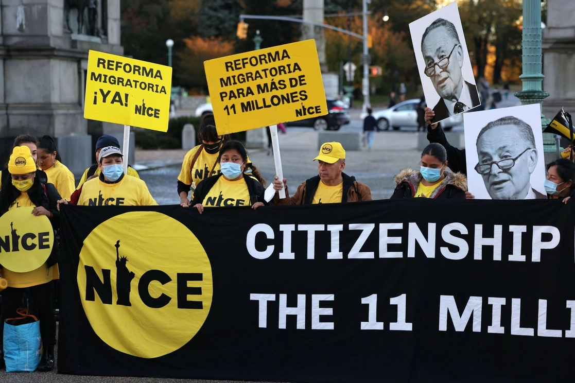 Protesta en Nueva York para exigir una reforma migratoria. Foto Michael M. Santiago / Getty Images / Afp