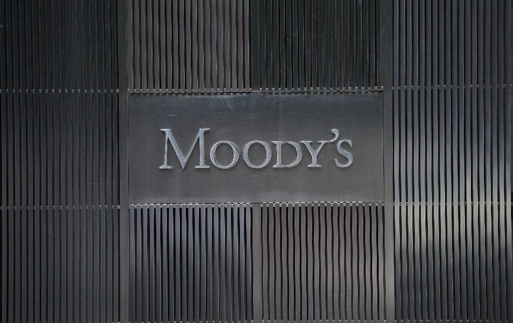Logotipo de la calificadora Moody's en imagen de archivo. Foto 