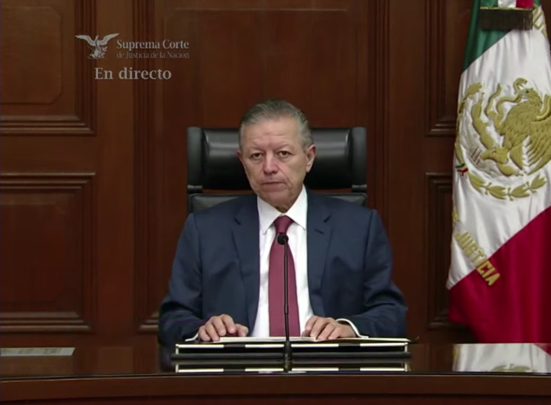 El ministro Zaldívar participó en la inauguración del Foro Regional “Nuevos Retos en el Acceso a la Justicia: Desastres Socioambientales, Cambio Climático y Movilidad Humana”, el 24 de octubre de 2022. Imagen tomada de la transmisión en vivo a través del canal de Youtube de la SCJN