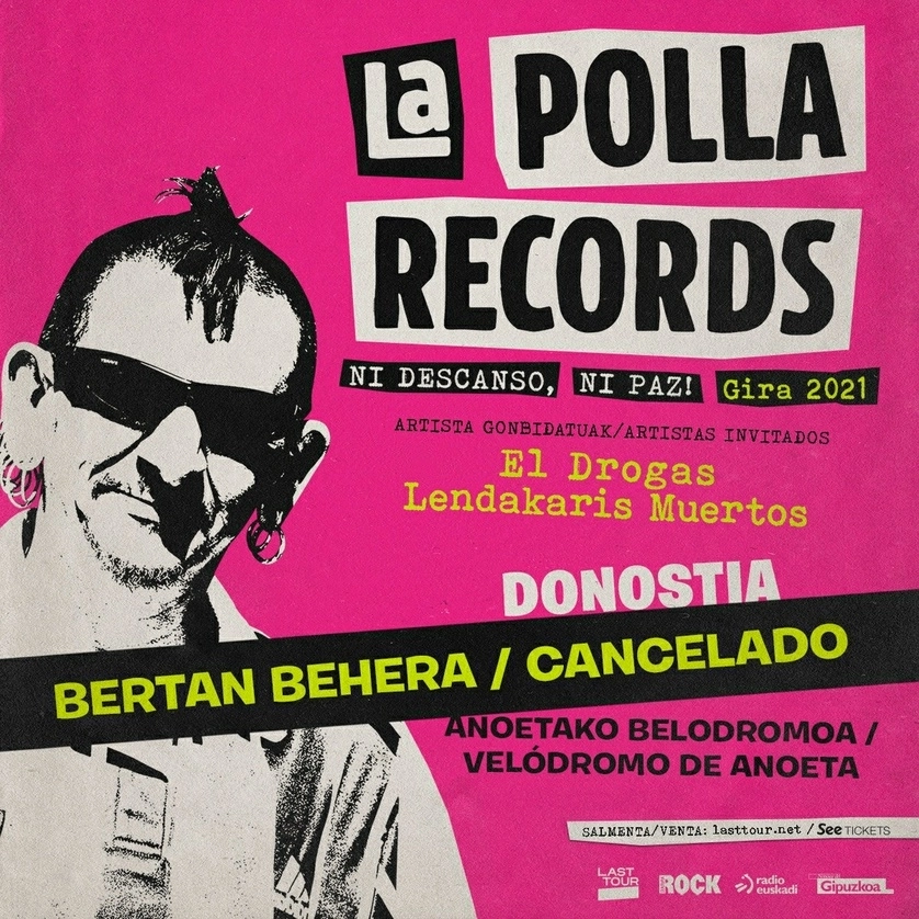 Las nuevas medidas anunciadas marcan una reducción del aforo al 50% para los eventos de más de 5 mil personas. Foto La Polla Records